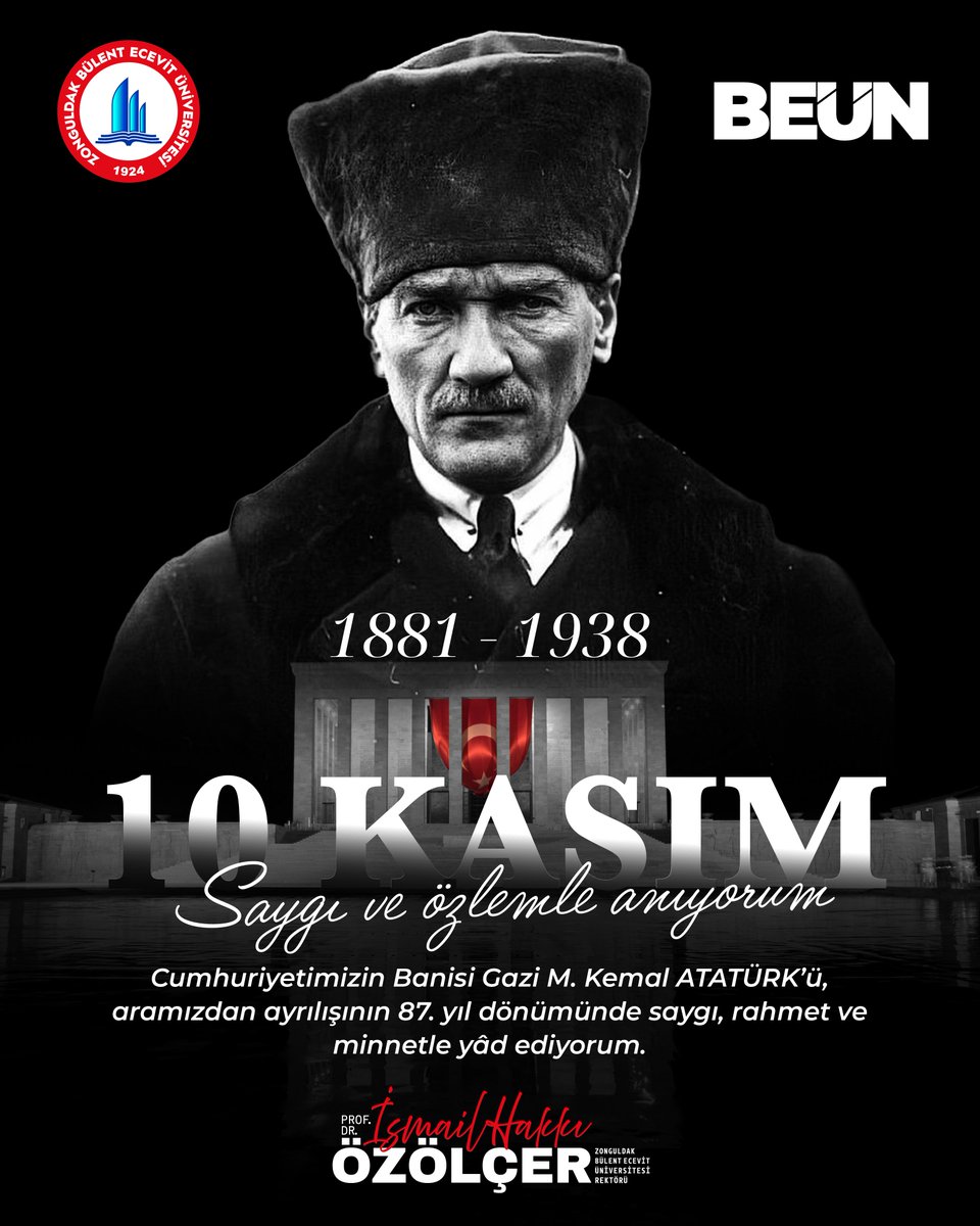 🇹🇷Rektör Özölçer’den 10 Kasım Atatürk’ü Anma Mesajı

Zonguldak Bülent Ecevit Üniversitesi Rektörü Prof. Dr. İsmail Hakkı Özölçer, 10 Kasım Atatürk’ü Anma Günü münasebetiyle bir mesaj yayımladı.Rektör Özölçer mesajında şu ifadelere yer verdi:

“Cumhuriyetimizin kurucusu Gazi