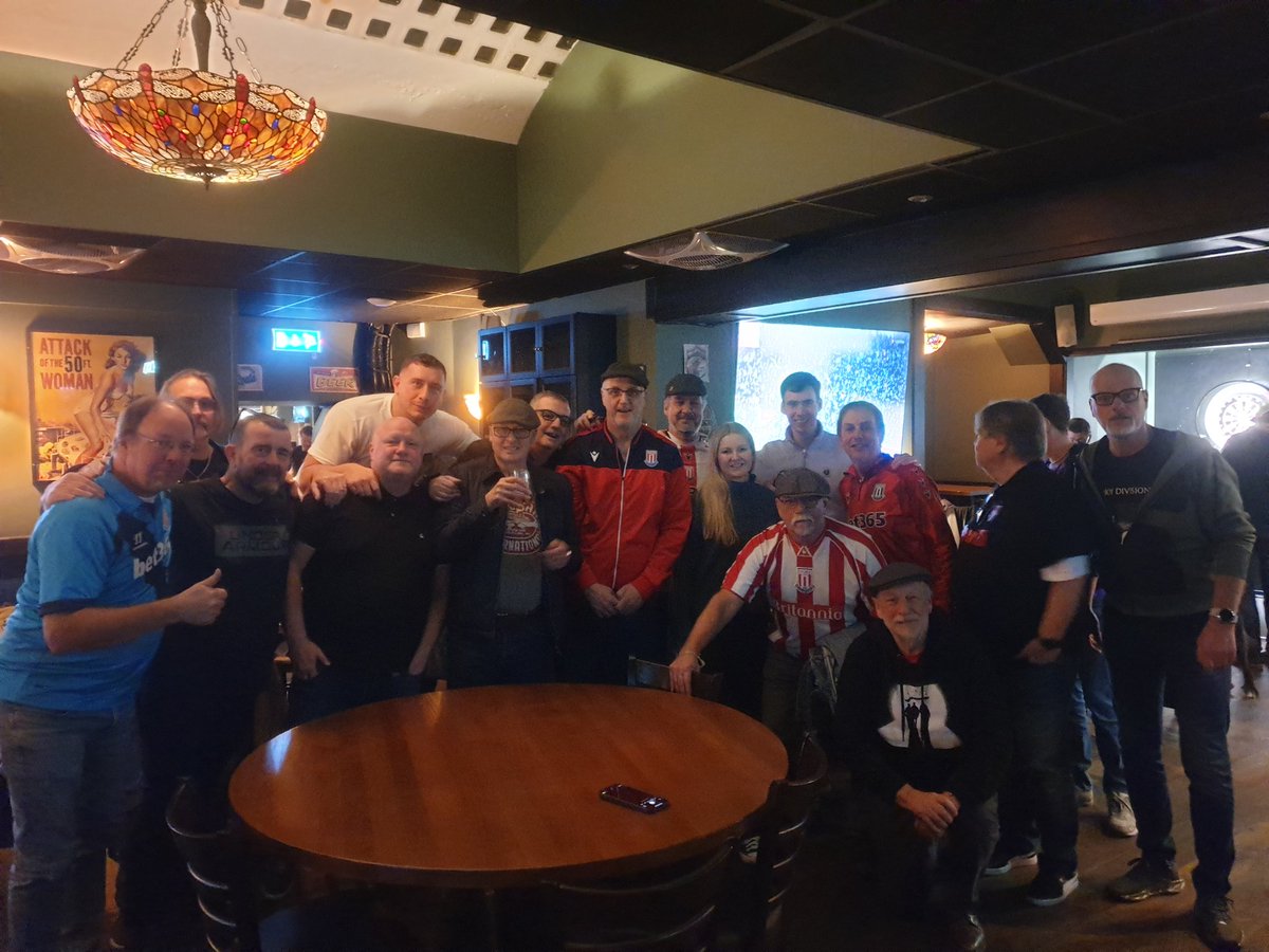 Swedish Stokies gathered in Stockholm to watch Stoke vs Coventry. We were joined by seven Stoke fans from Kidsgrove. Really nice to meet you guys. Up The Potters! 🔴⚪💪