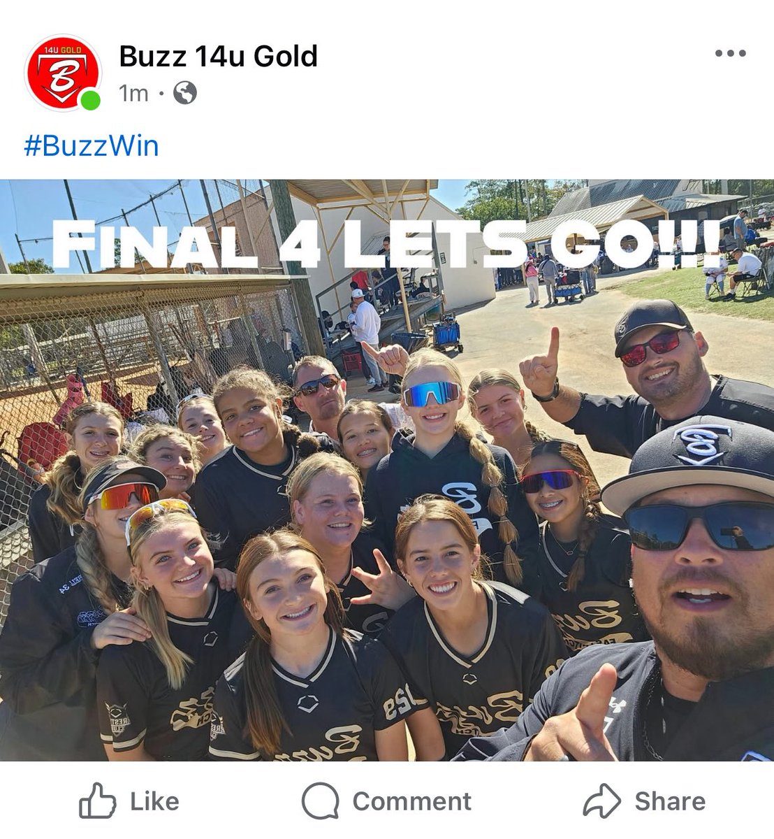 Let’s gooooo 💪🏼💪🏼 Waiting to find out who we play next. Follow us on GameChanger and AGL <a href="/BuzzCentex/">Buzz Fastpitch</a> <a href="/TreyHoldbrook/">Trey Holdbrook</a> <a href="/TexasCoachWhite/">Mike White</a> <a href="/BUMoore/">Glenn Moore</a> <a href="/CoachDeifel/">Courtney Deifel</a> <a href="/CoachBallMalone/">Cindy Ball-Malone</a> <a href="/trish_ford/">Trish Ford</a> <a href="/Coach_Alameda/">Lonni Alameda</a>