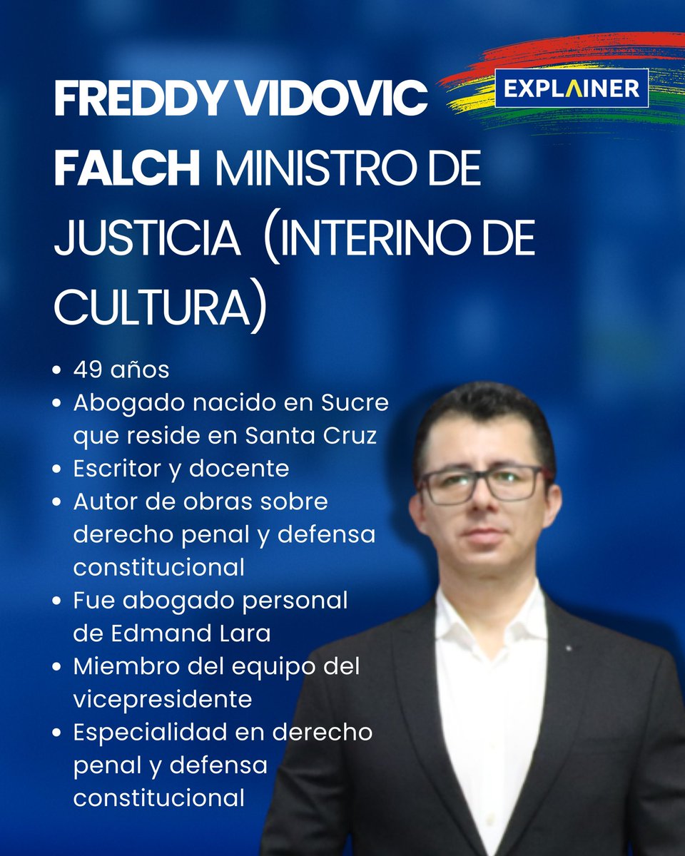 brissapabon's tweet image. 🇧🇴👉🏼 #Perfiles | Ellos son los nuevos ministros y ministras de Bolivia. El #Explainer te presenta un breve perfil de cada uno

PARTE 2

#Explainer #Ministro #Bolivia #Gabinete #RodrigoPaz #EdmandLara