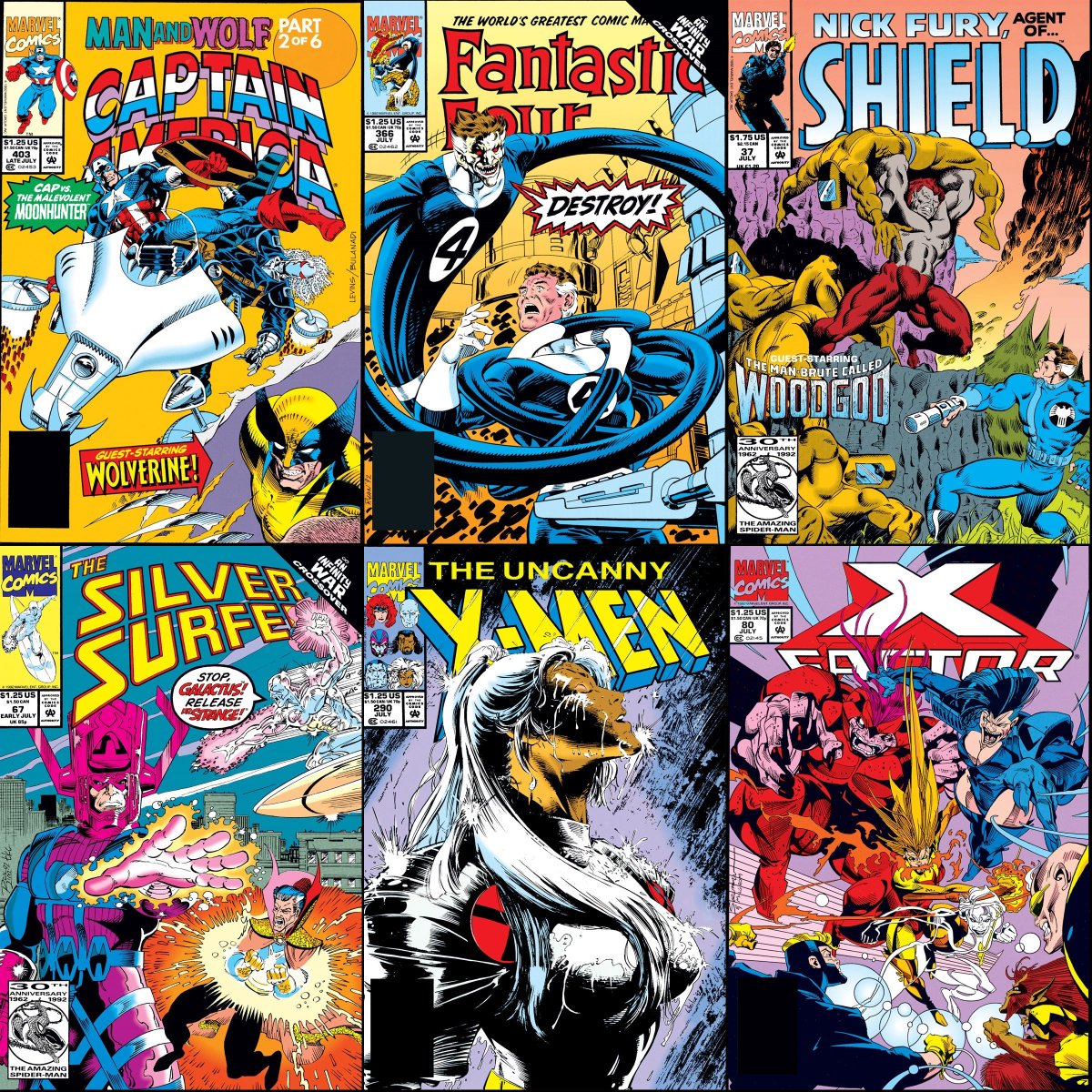 Marvel Comics that were on sale with cover dates of July 1992.
