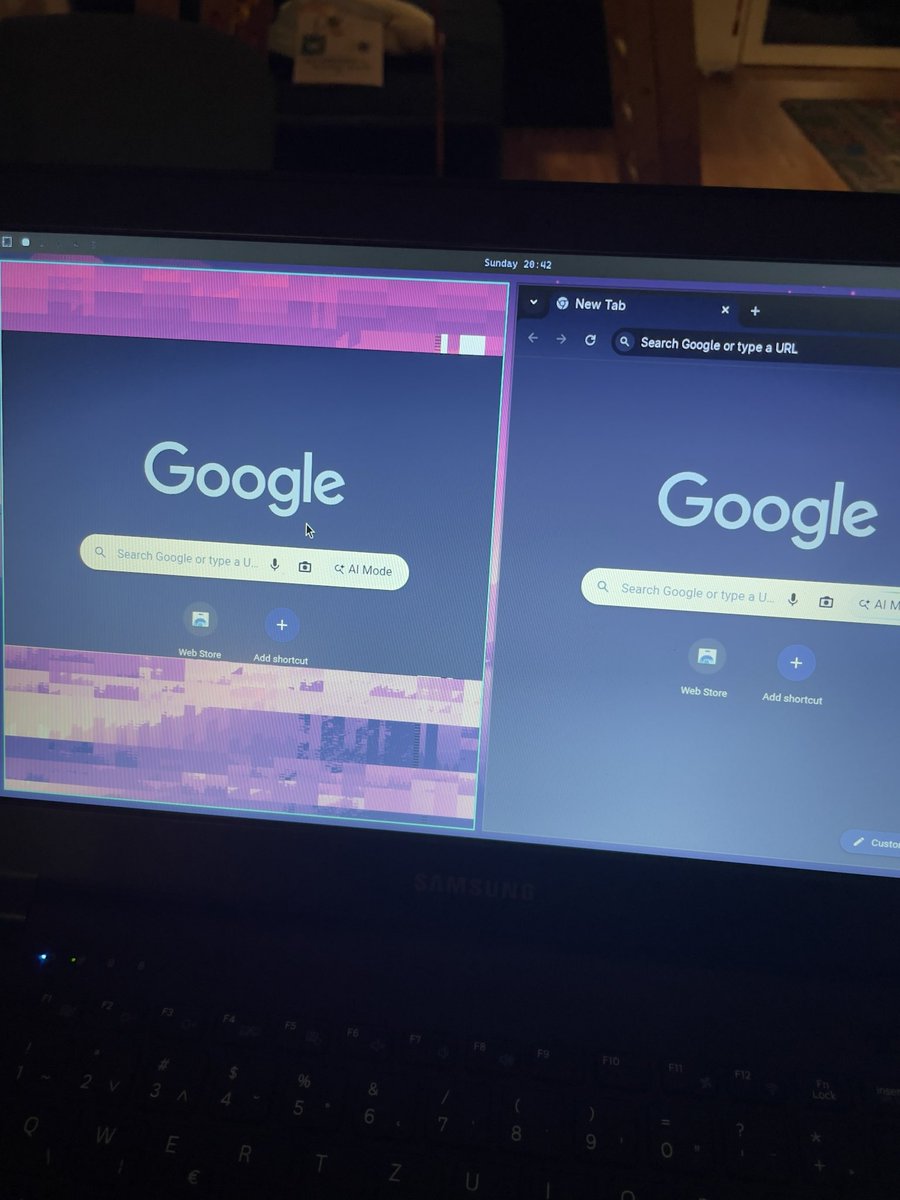 windjacker's tweet image. Welp, I managed to crash @OmarchyLinux 5 minutes into it by launching the broswer. Then after restart, I did it again. It’s an old machine, but really, a fucking browser?