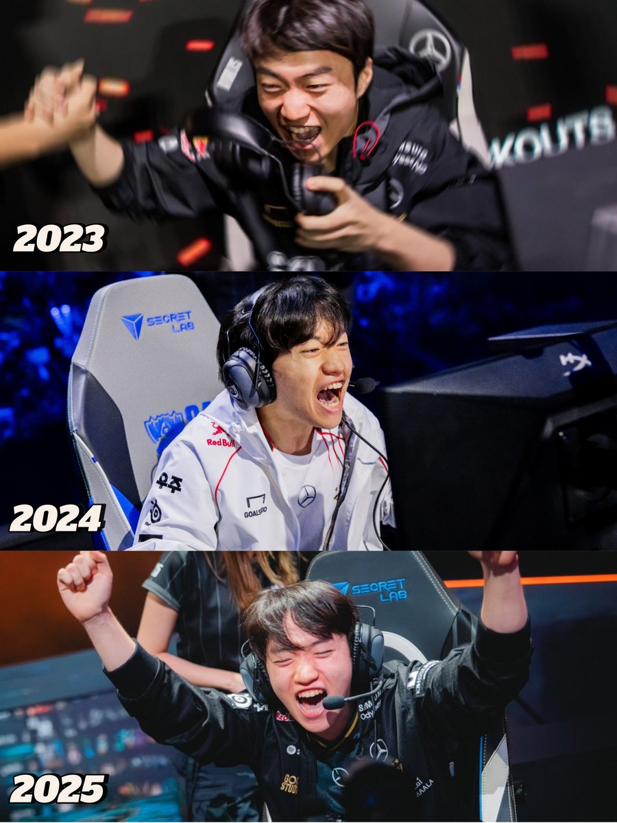 Never changes.

Worlds 2023 🏆✅
Worlds 2024 🏆✅
Worlds 2025 🏆✅