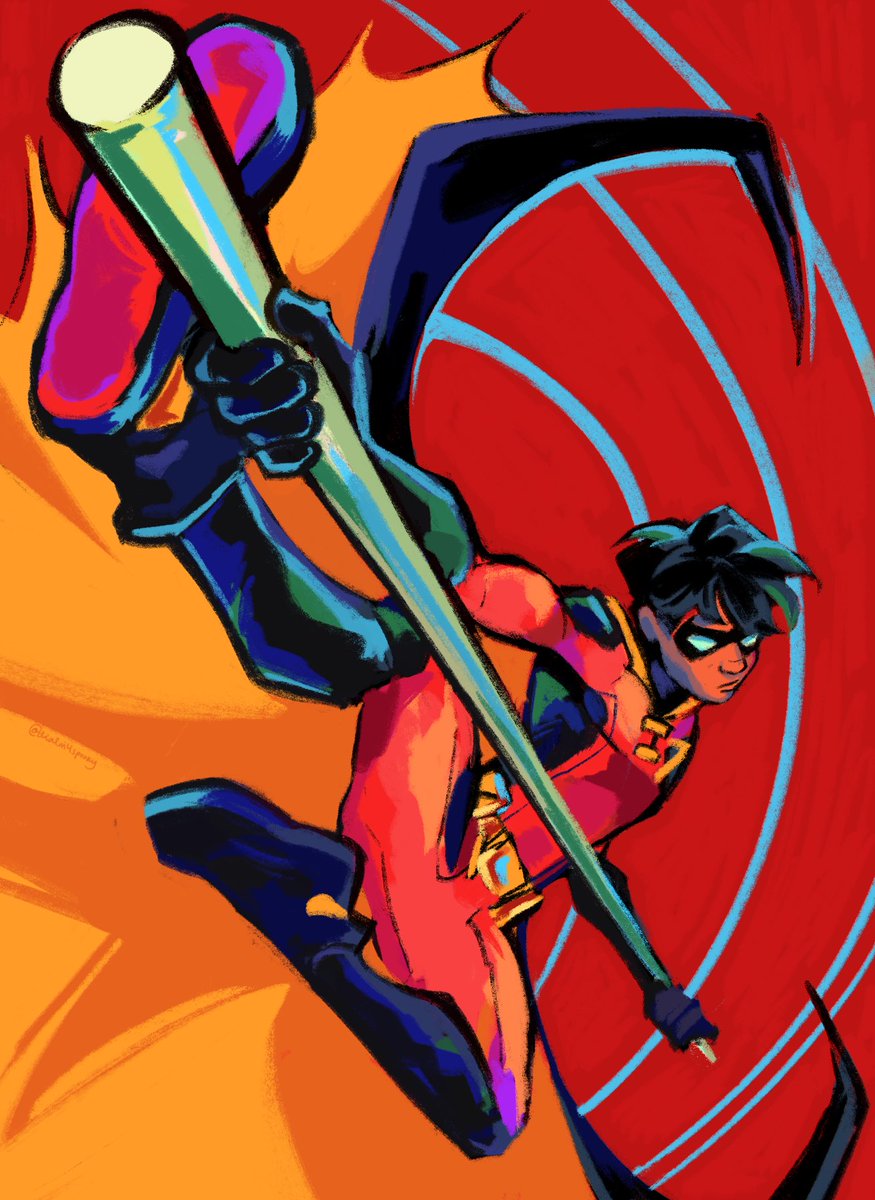 you leave for a month and suddenly tim has a new suit #dccomics