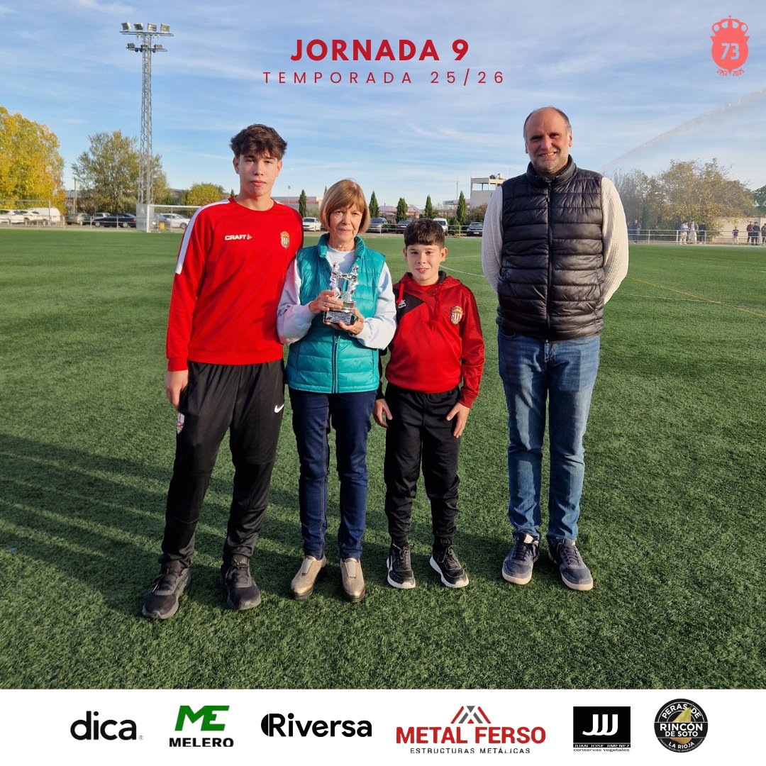 𝗝𝗢𝗥𝗡𝗔𝗗𝗔 9 |

C.A. River Ebro 0 - 1 C.D. Aldeano

Hoy también, se ha hecho entrega de un trofeo del Comité Técnico de Entrenadores a la familia de José Antonio García "parri".

#aupariver⚪️🔴⚪️🔴⚽️💪🏼 #contigosomosdoce #tercerarfef