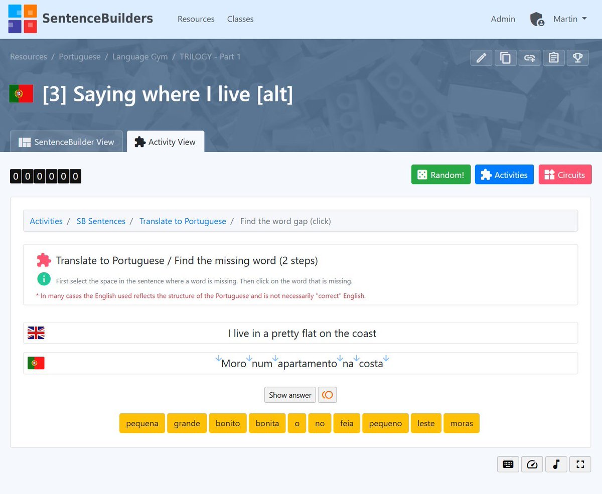 🇵🇹 PORTUGUESE SentenceBuilders (Trilogy Part 1) now available !!!
👇👇👇 🌎 SentenceBuilders.com 
19 Interactive SB resources in total from 14 units :)
#mfltwitterati #SentenceBuilders #EPI #langchat #mflchat