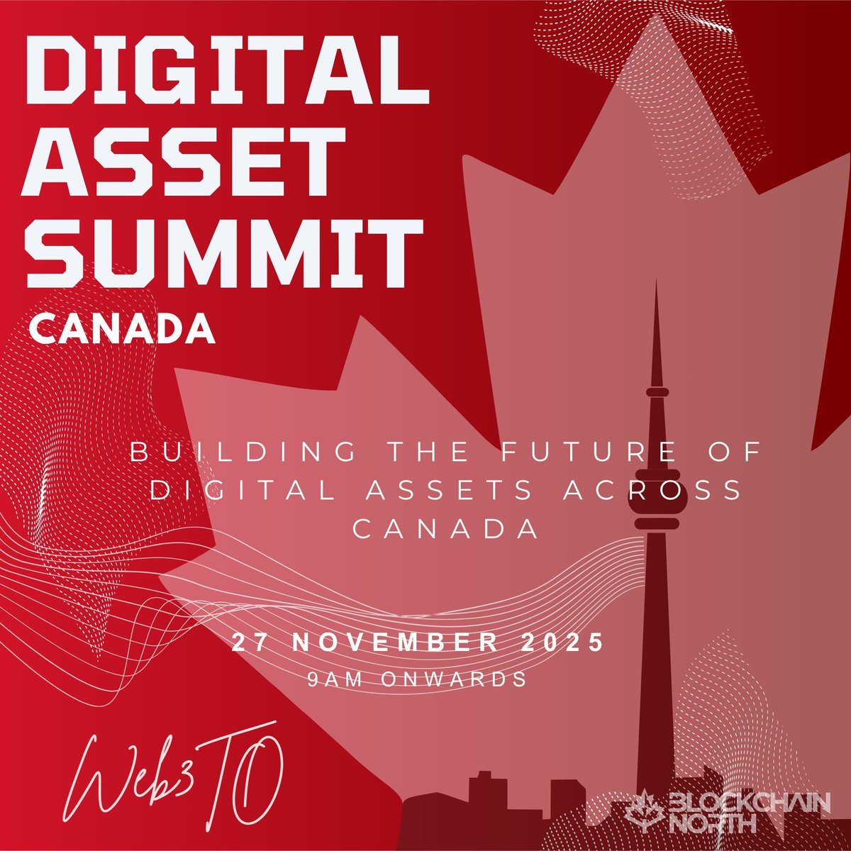 Web3To's tweet image. Let&apos;s keep showing up for what&apos;s possible - We&apos;re going National!

Digital Asset Summit Canada is a few weeks away → Thurs. Nov 27 @ 9-5PM | Downtown Toronto!

Stablecoins ⚡ Tokenization 💡 The Future of Finance 🚀

Be part of the movement, get TKS NOW!

DigitalAssetSummit.ca