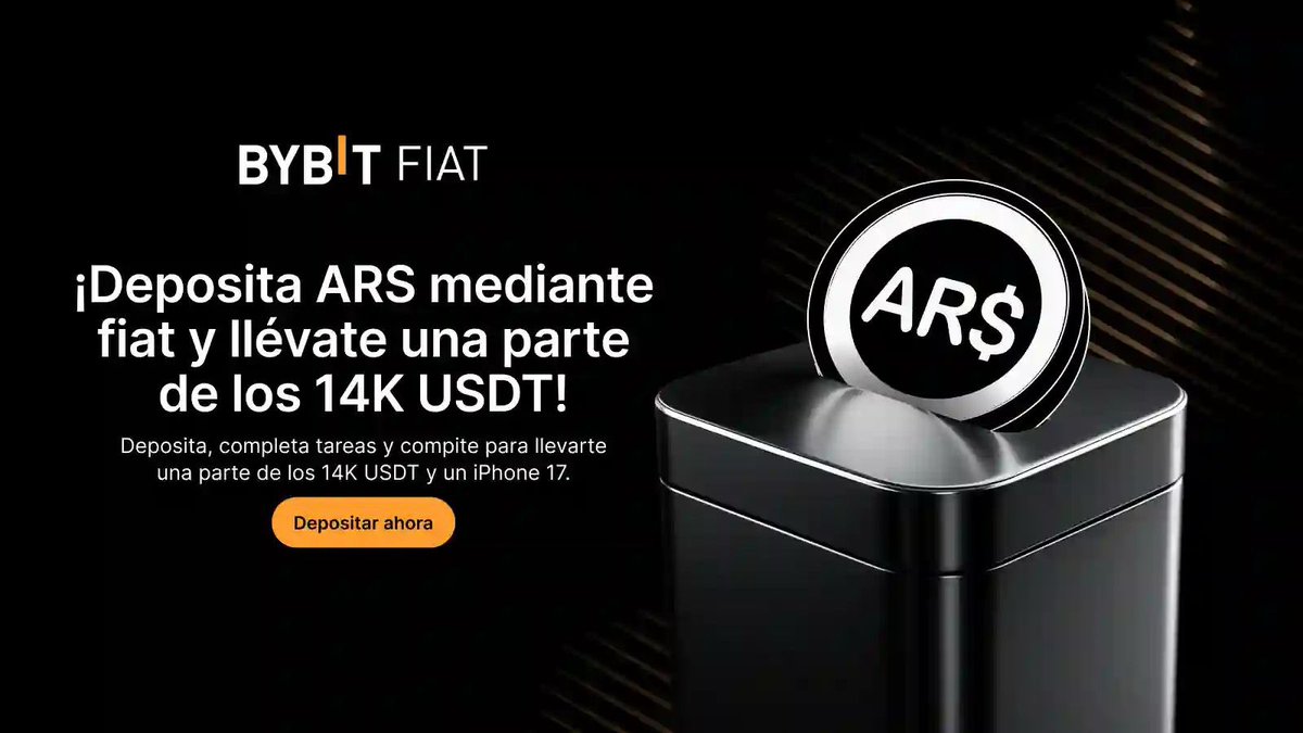 MinimalTrader_'s tweet image. Gana un iPhone 17 o parte de $14,000 USDT con Bybit

🚨 ¡Argentina !! 
Bybit lanzó una promo exclusiva para NUEVOS usuarios 🇦🇷
Podés ganar un iPhone 17 📱 o una parte de $14,000 USDT 💸
Solo tenés que hacer tu primer depósito en ARS.

#Bybit #BybitArgentina #CriptoLatam

👉 Sin…