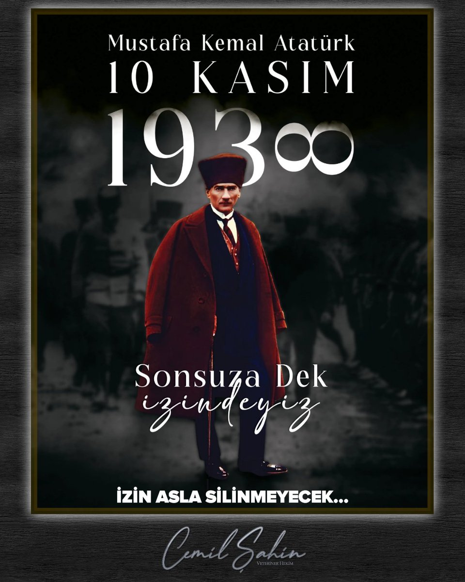 Fikirleriyle, eserleriyle her 10 Kasım'da yeniden doğan, Cumhuriyetimizin mimarı, büyük deha, büyük önder Gazi M. Kemal Atatürk'ü, sonsuz saygı, minnet ve bitmeyen bir vefa ile anıyoruz. ​Işığı daima yolumuzu aydınlatacak, izi ilelebet güzergahımız olacaktır. Aziz ruhu şâd olsun.
