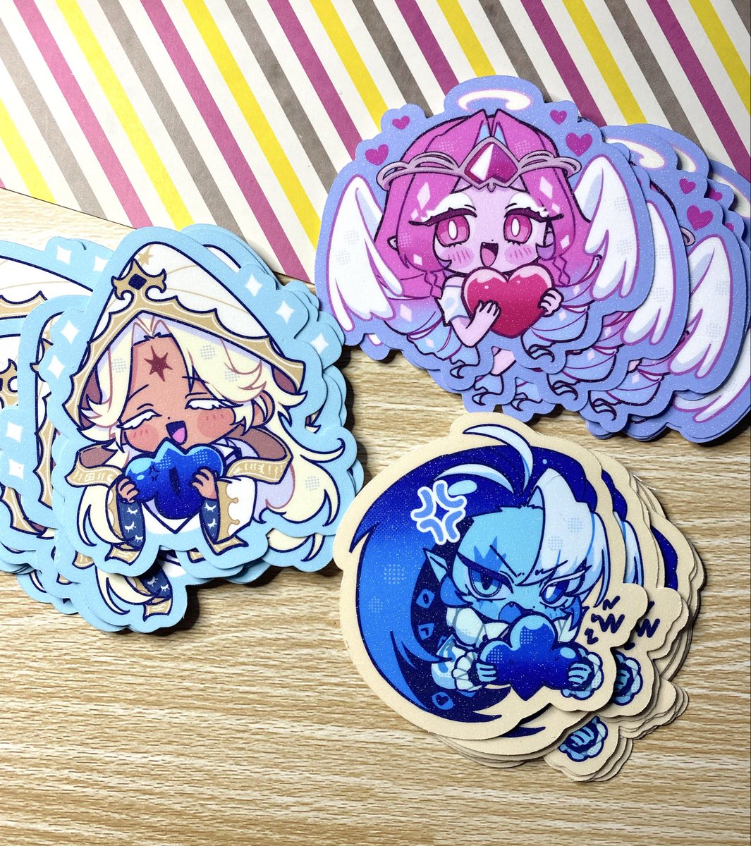 Merppies's tweet photo. Pre-order freebies! :3 I’ll be starting to ship out pre-orders this week, thank you for everyone’s patience 🥹 https://t.co/ODCxiJQVfV