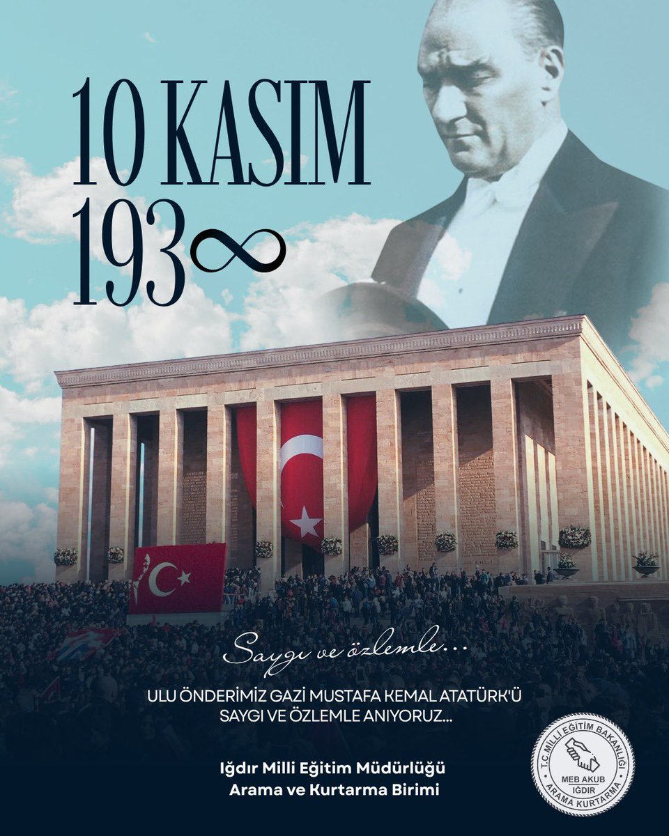 igdirmebakub's tweet photo. Cumhuriyetimizin banisi Gazi Mustafa Kemal Atatürk’ü şehadetinin seneyi devriyesinde rahmetle anıyoruz… #mebakub https://t.co/1WSwuwwTa4