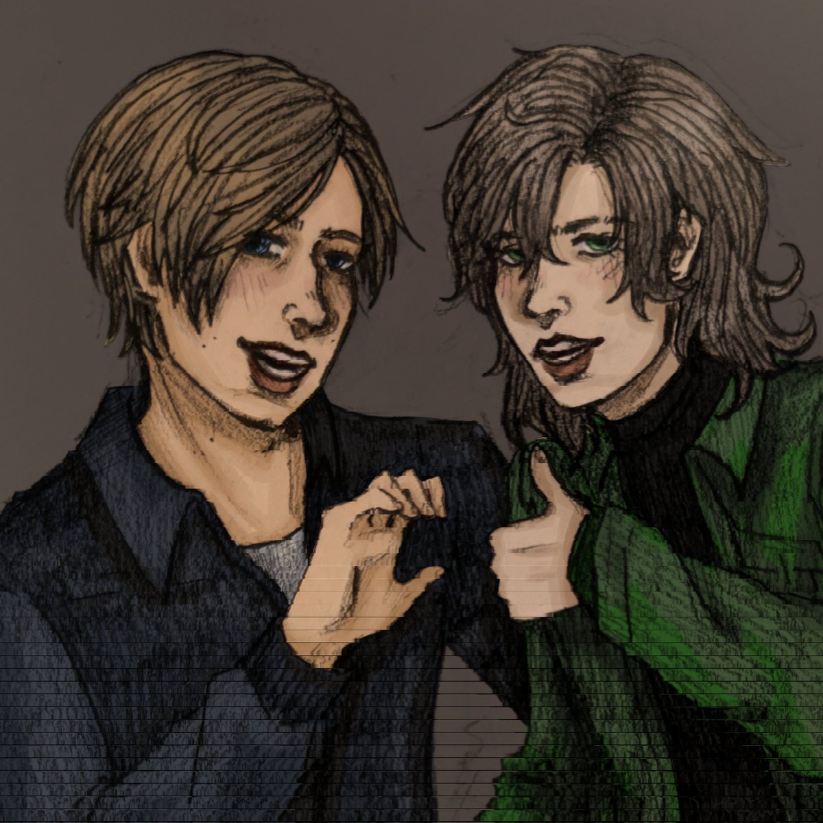 Art trade with <a href="/AyePossum/">AyePossum</a> 💕💕 I had so much fun drawing them 🥰