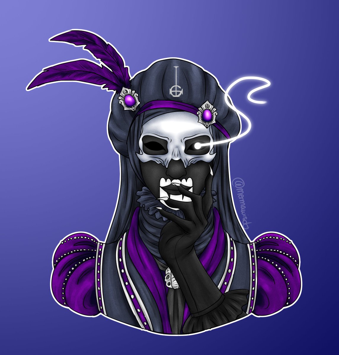 "Masquerade! Paper faces on parade
Masquerade! Hide your face so the world will never find you!"
Is it Perpetua? A loyal fan? Who knows?