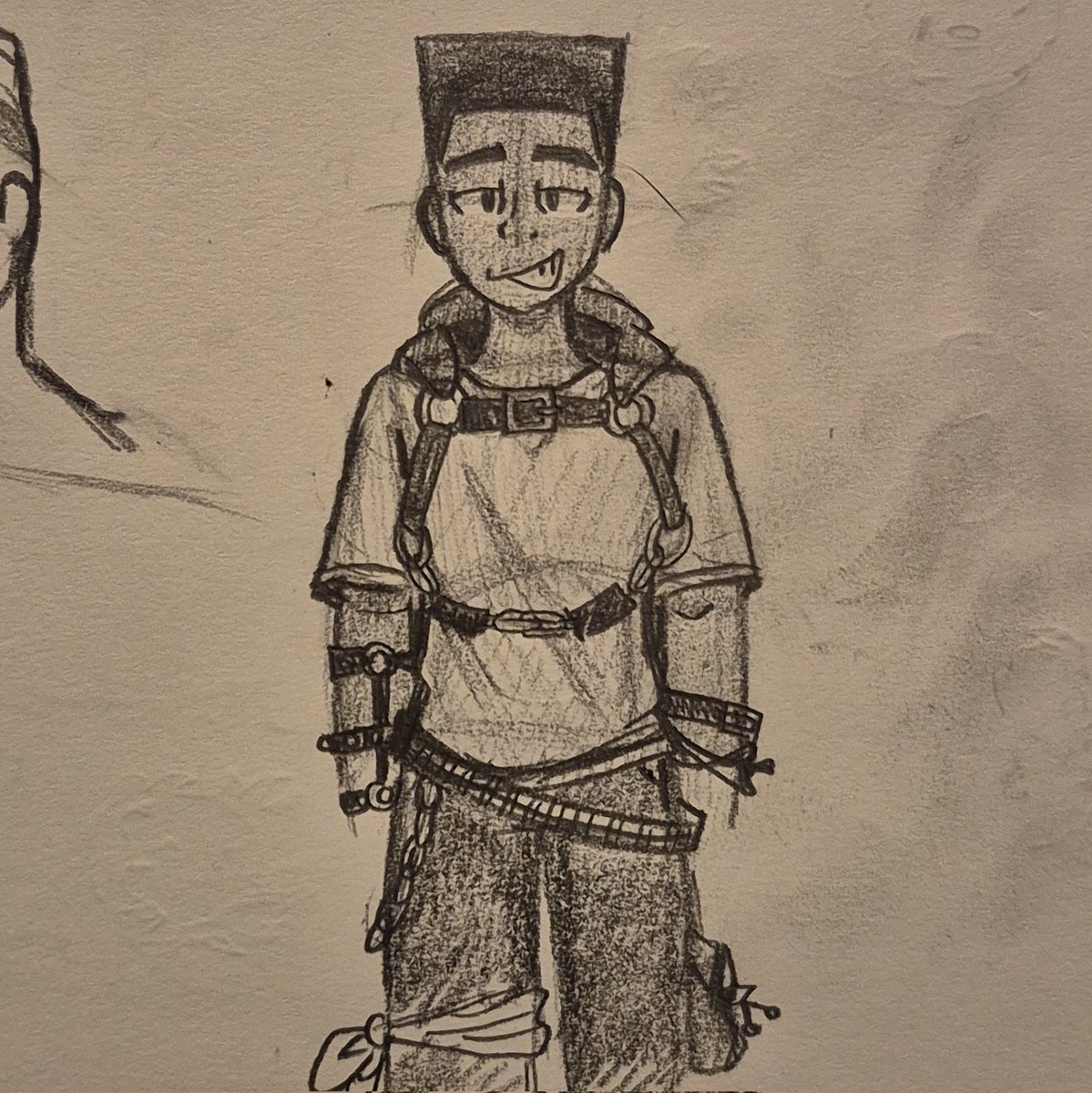 diffidentDennis's tweet image. sketch of a mii i had saved on my switch since 2018, thought I&apos;d breathe some new life into him