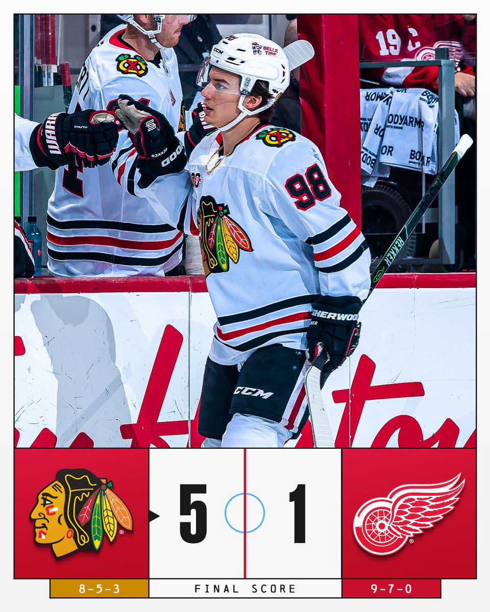 NHL's tweet image. Another three-point performance from Connor Bedard and the @NHLBlackhawks win! 👏