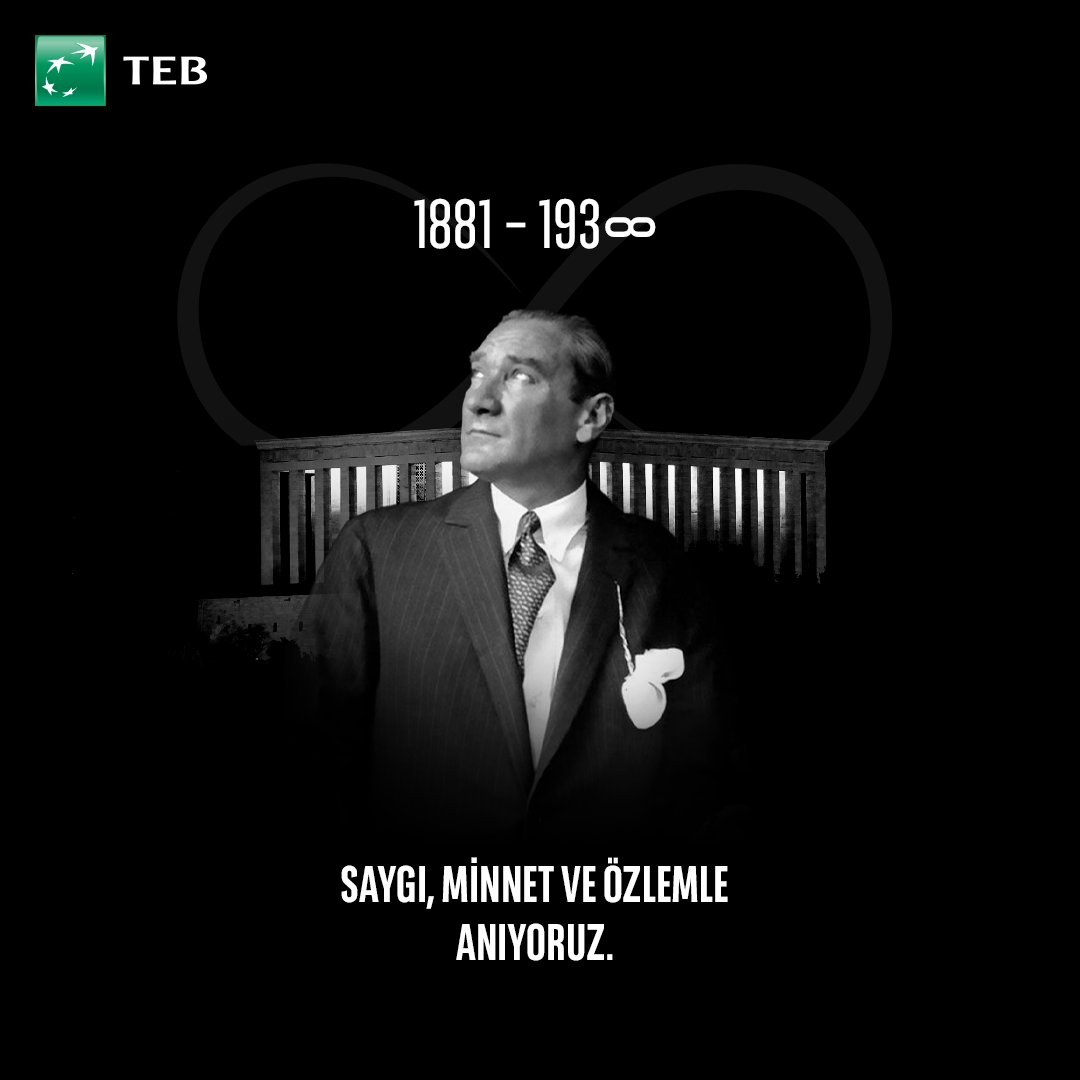 Ulu Önder Mustafa Kemal Atatürk’ü, saygı ve minnetle anıyoruz.