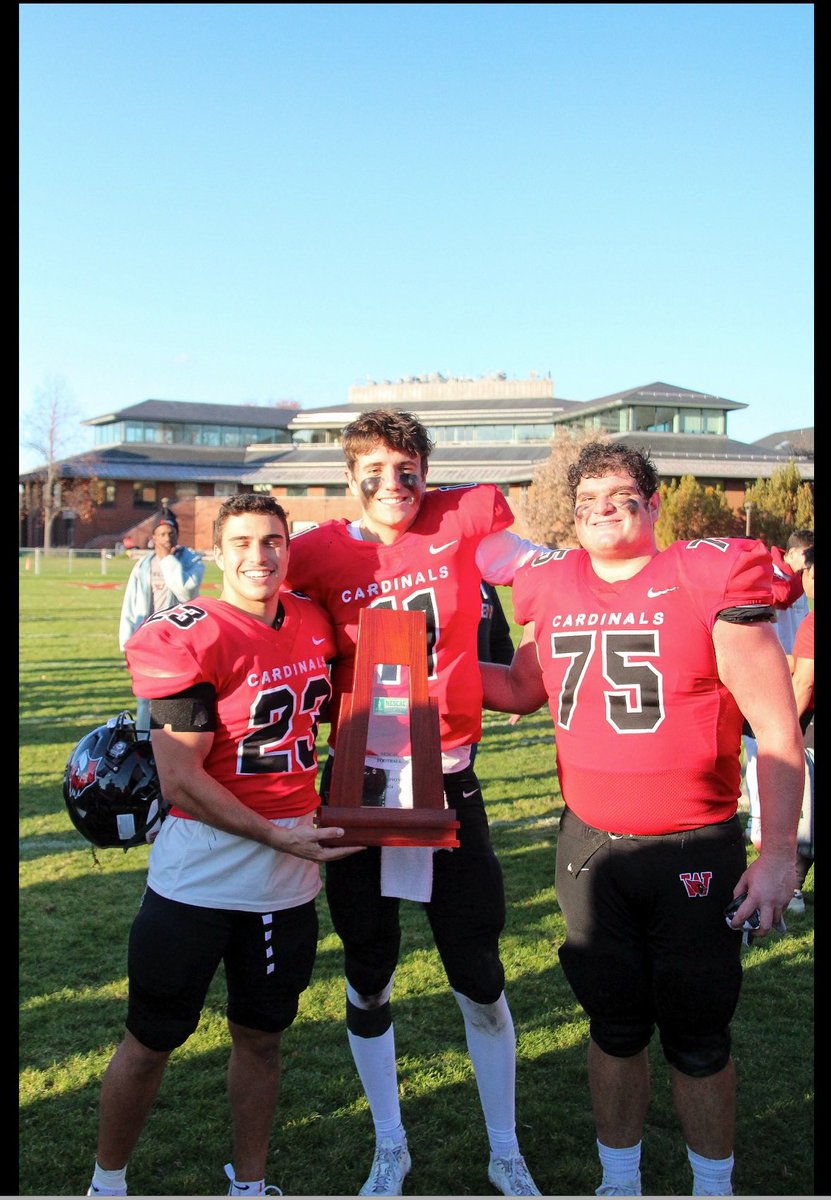 FitzsimonsTerr2's tweet image. These 3 (Justin Meyreles Matt Fitzsimons &amp;amp; Gerard Garofolo) competed against each other for yrs in Taconic 🏈 League then in Section 1 now they are 2025 NESCAC Champs 2 yrs in a row @ Wesleyan U - Go Cardinals!! @SomersFootball @KDJmedia1 @DirectRays @SecOneAthletics