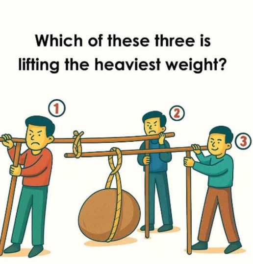 Desislava210's tweet image. Who do you think carried the heaviest weight among the three? 💪🤔 #LogicChallenge