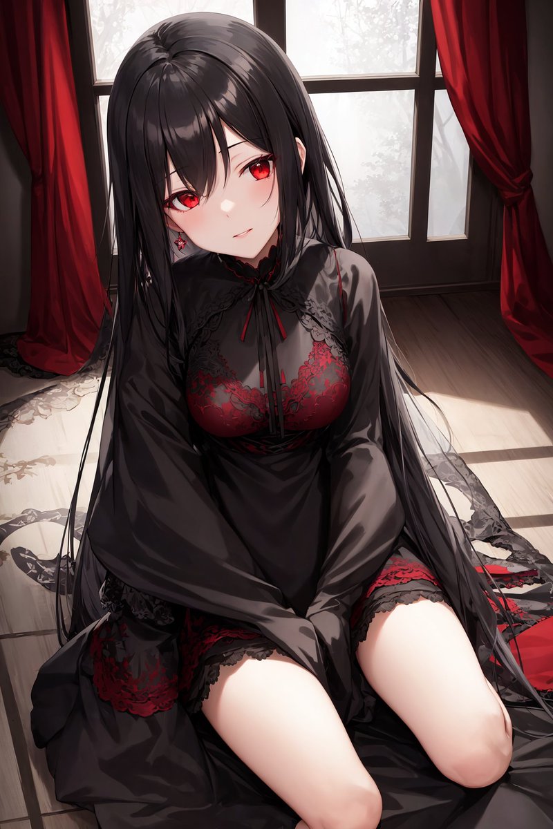 ReinaGothicArt's tweet image. 「夜は少しだけ妖しく。
　冷たい夜でも、わたしの部屋はあたたかいよ。」

　“Even on a cold night, my room stays warm… 
     because you come.”

#黒宮レイナ #ゴシック #NightPost