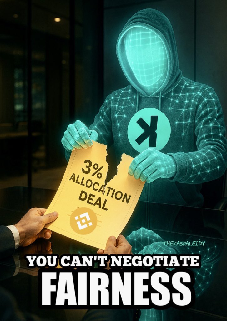 Kaspa doesn’t make deals. It doesn’t negotiate with exchanges, hedge funds, or insiders — because it was never built on favors or preallocations. Every coin in circulation was mined by pure Proof-of-Work, earned block by block, without a single shortcut, premine, or VC carve-out.
