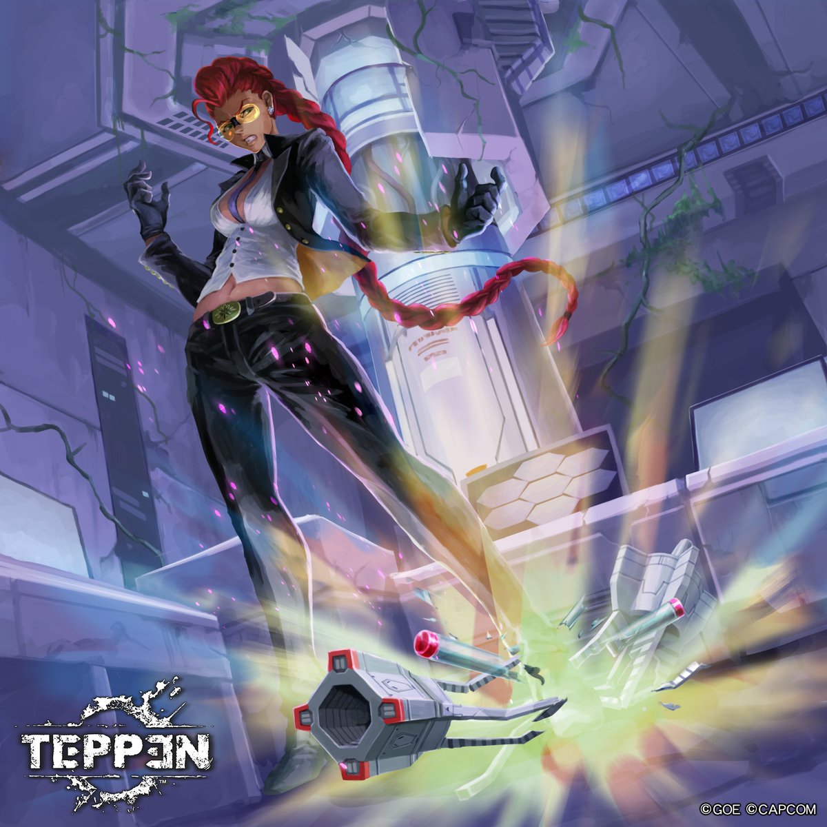 「CAPCOM×ガンホーのカードゲーム「TEPPEN」にて 【破壊工作】【シバ】【」|カレーのイラスト