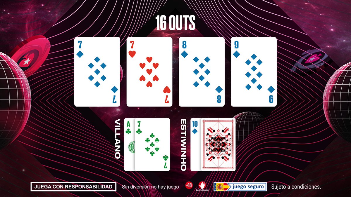 🧠💥 ¡Empezamos la semana con un reto mental para calentar motores, rumbo a las #GalacticSeries!

Tenemos a <a href="/estiwinho/">Esteban Pascual</a> All-In en el Turn, y aunque va por detrás… 👀

¡Le vale media baraja para dar la vuelta a la mano! ♠️♥️♣️♦️

¿Te atreves a adivinar la carta oculta? 🔮