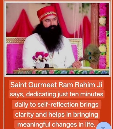 Pritpal77777's tweet image. Saint Gurmeet Ram Rahim Singh Ji says that in today&apos;s era, a person should give himself time so that he can overcome his evil and adopt virtues and live his life happily and positively. #MondayMotivation