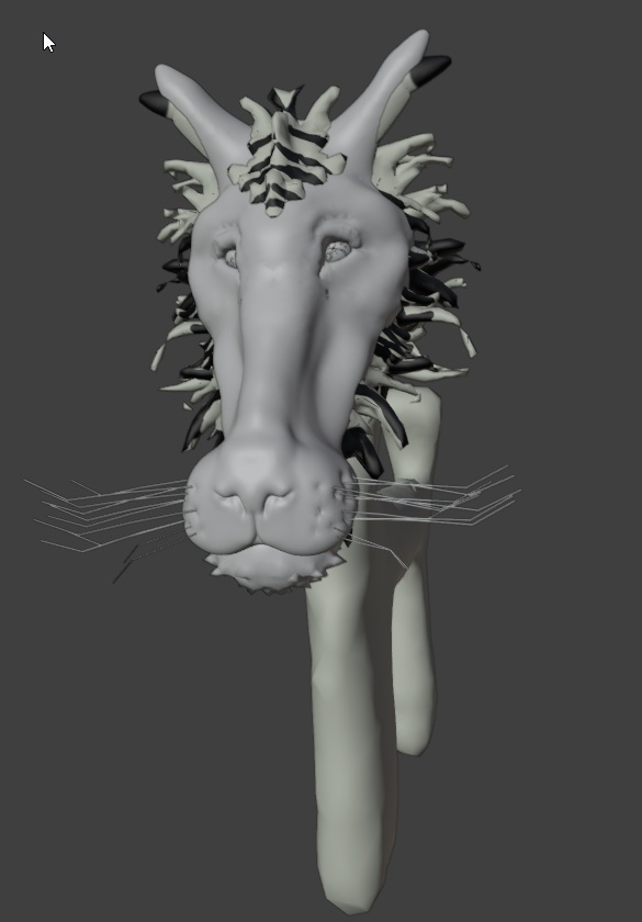 the 1 hour 1 object theme was "Animal head half and half" and I made a Lebra (lion+zebra)