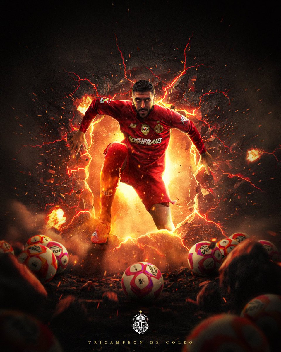 TolucaFC's tweet image. El portugués que conquistó el Infierno y toda la @ligabbvamx 👹🔥 TRICAMPEÓN de goleo. 🏆⚽️