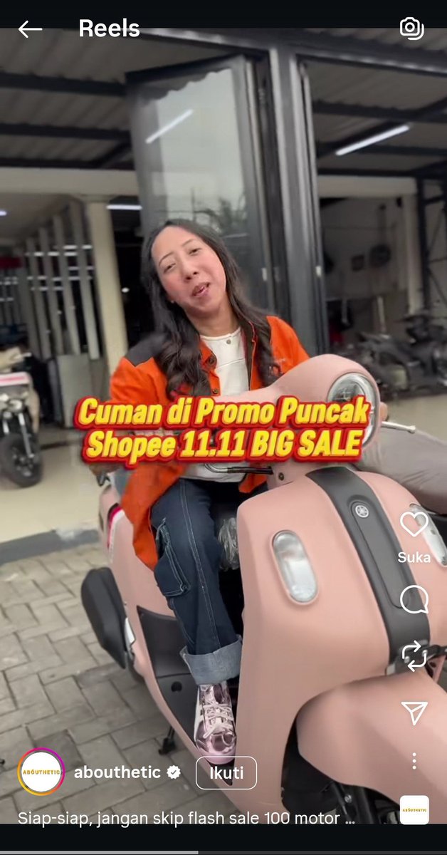 dunia lagi ribut tau tau ada #FlashSale100MotordiShopee dengan harga 11 ribu saja , auto bergadang nih gue