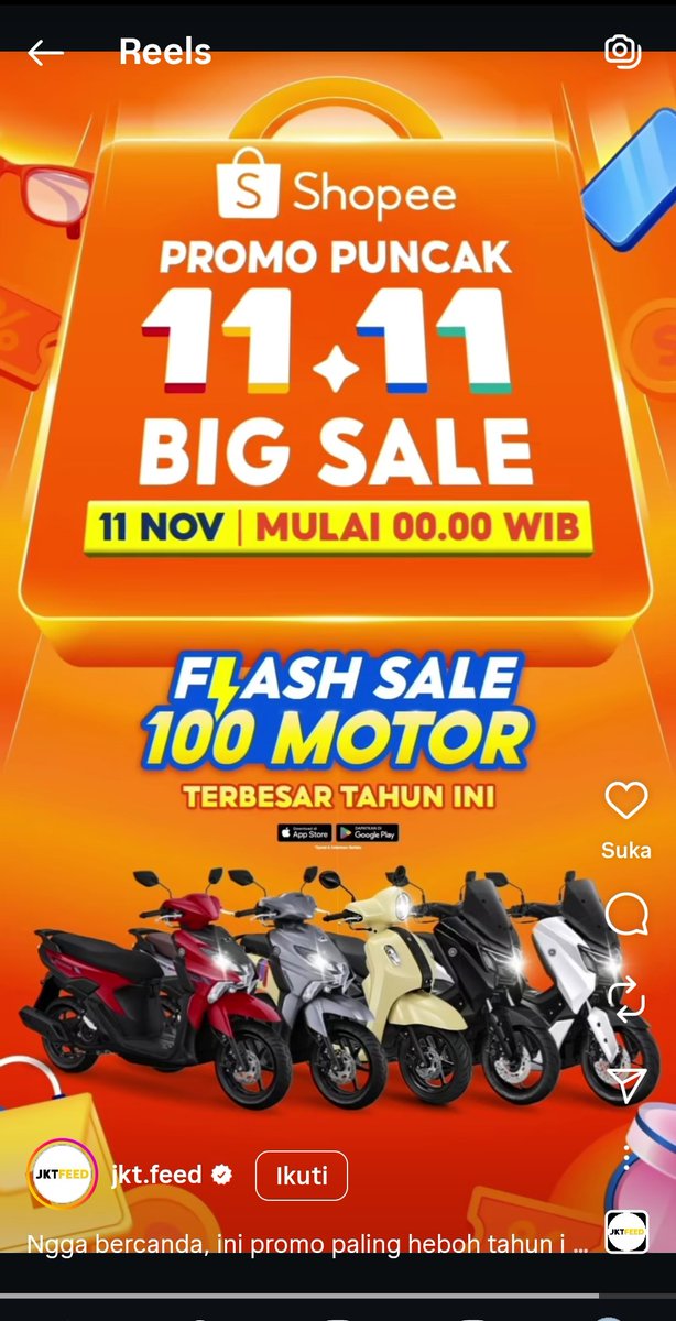 terbbayi's tweet image. siapa yang mau begadang bareng nunggu flash sale 100 motor di shopee?? semangat dapetnya bareng yuk 🤩#FlashSale100MotordiShopee