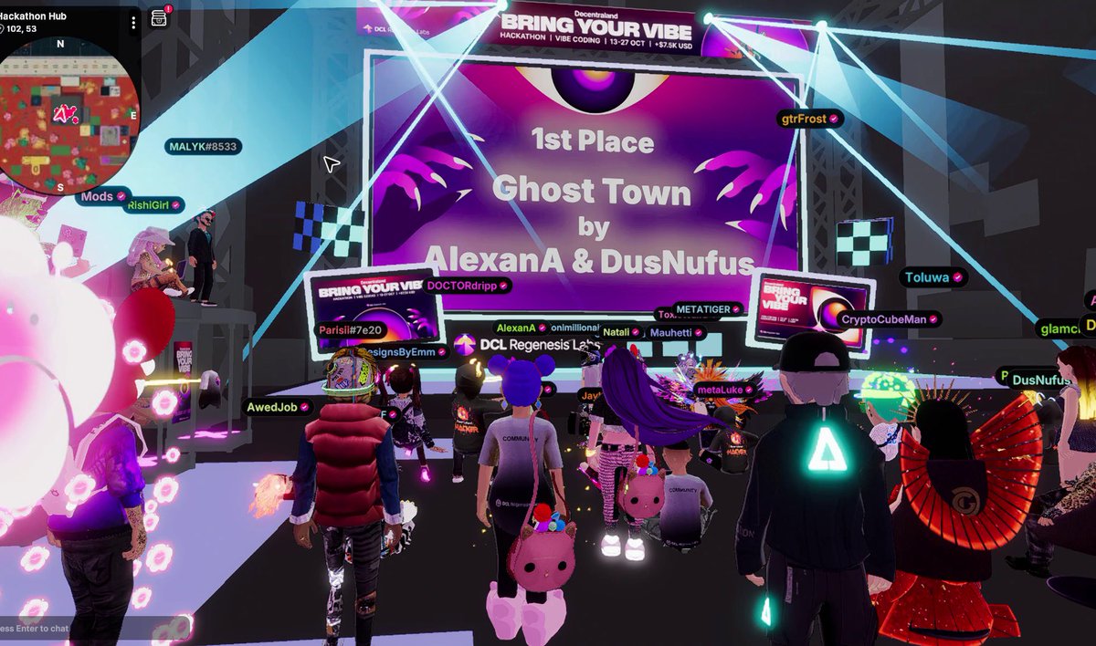 GHOSTTOWNDCL's tweet image. We are celebrating tonight! 💙 #DCLVibeHackathon 🔥 BIG THANK YOU to the judges! ❤️ Your recognition means a lot to us! It adds to our plans to build and share the story! BIG CONGRATS to everyone who built such special &amp;amp; spooky worlds! Let’s keep building &amp;amp; bringing the vibes!💙