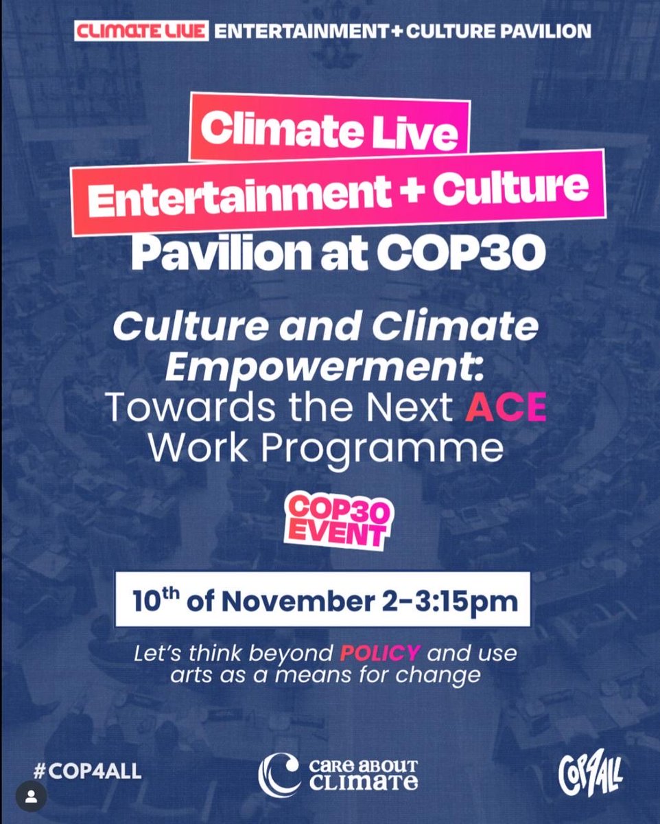 Join us on November 10th for a roundtable event where we will discuss the foundational principles of ACE, what's next for the negotiations, and how we can build a livable future through education, culture and art. 

Register through this link:  luma.com/iwk7iusr