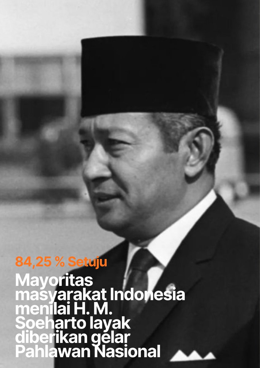 KinaSaima's tweet image. mulai dari ekonomi yang stabil sampai pembangunan hingga Papua, kontribusi Soeharto dinilai cukup kuat untuk masuk dalam kategori Pahlawan Nasional
#GelarPahlawanUntukSoeharto