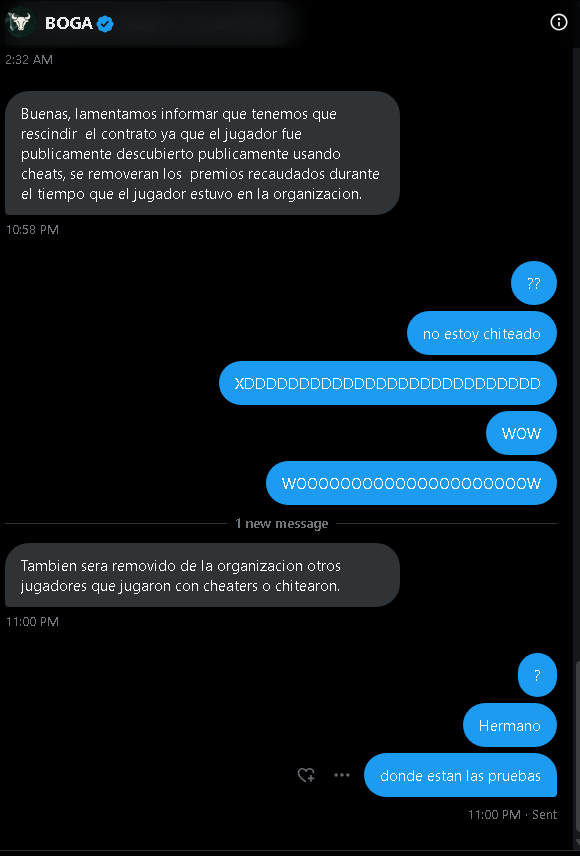 WOW esta organización ES UNA PUTA MIERDA ACUSAN AL MEJOR JUGADOR DE MANDO DE LLEVAR CHETOS VAYA ORGANIZACIÓN MAS NEFASTA