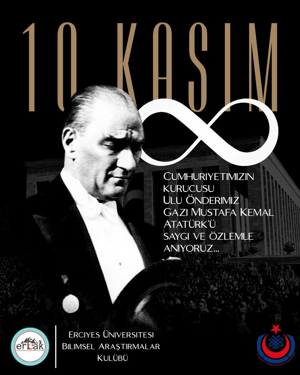 10 Kasım anmak değil; anlamaktır.
Atatürk, Türk’e kulluğu değil hürriyeti, esareti değil istiklali bıraktı.
Cumhuriyet, Türk’ün namusudur.
Bu topraklarda boyunduruk kabul edilmez.
Rahat uyu Atam; emanetin Türk gençliğindedir.
ERBAK