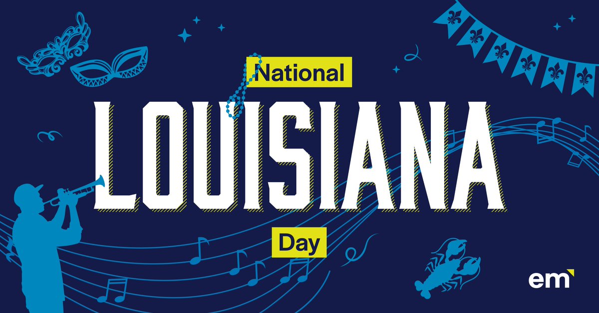 Today, we are celebrating #NationalLouisianaDay! ⚜️🎷 

As a company founded in Louisiana, we're proud to be part of a community that embraces great culture, food, music, and so much more. We're lucky to call Louisiana home!

Laissez les bons temps rouler!