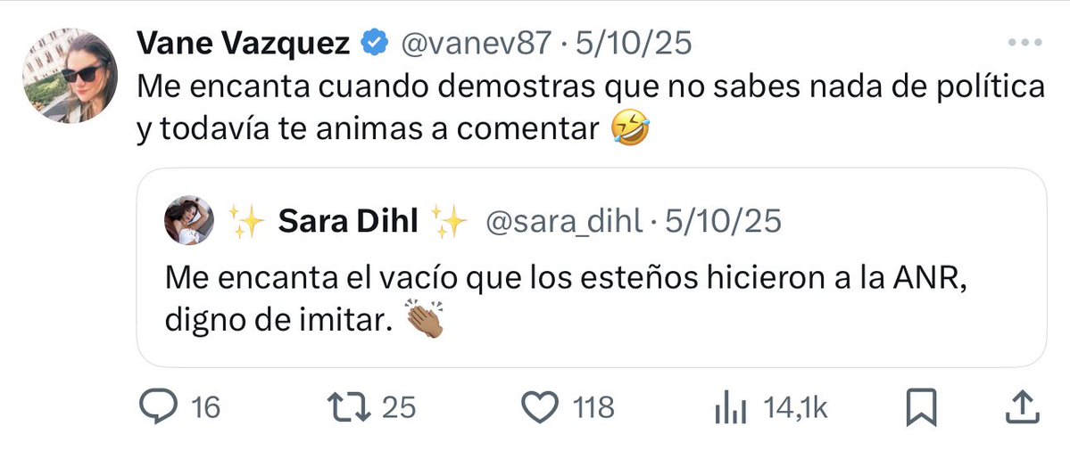 sara_dihl's tweet image. Me encanta cuando demostras que no sabes nada de política y todavía te animas a comentar 🤣