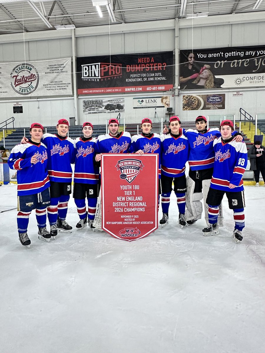 Congrats to ⁦<a href="/MFYHAHockey/">Mid Fairfield Hockey</a>⁩ for the regional win. Lot of ⁦<a href="/WickPuck/">Brunswick Hockey</a>⁩ representation (and missing a couple). Home opener in less than two weeks.