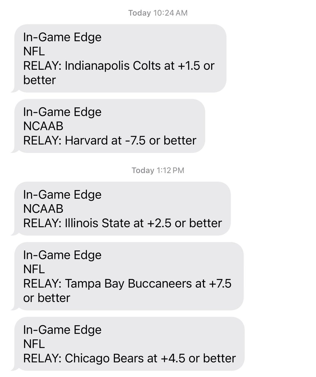InGameEdge's tweet photo. A nice 5-0 start to the day in NFL and college basketball! https://t.co/hAOQljTjma