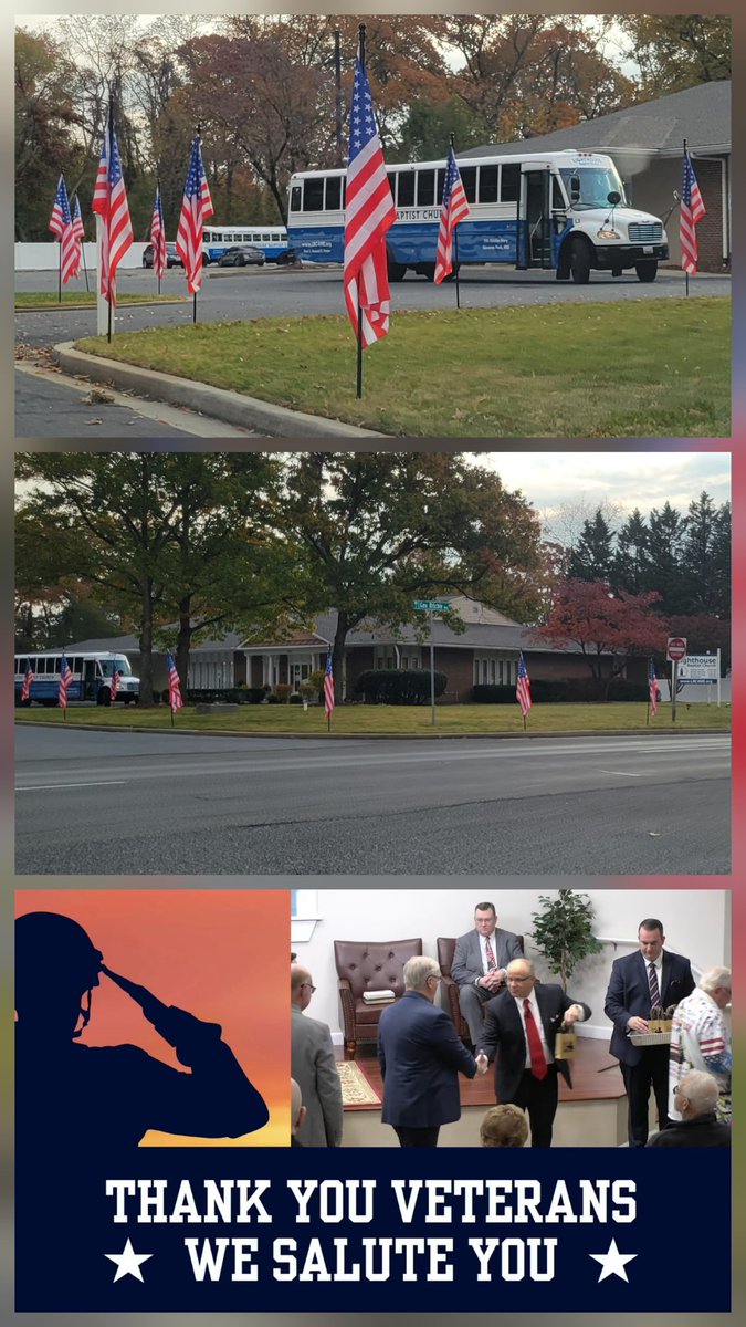 It’s always a blessing to honor our veterans on Veterans Day Sunday. Thank God for the brave men and women who have served our country. We love and appreciate you! <a href="/LBC4meMD/">Lighthouse Baptist Church</a>, we love our nation and those who defend it. Full buses today, visitors in all the  services, and souls