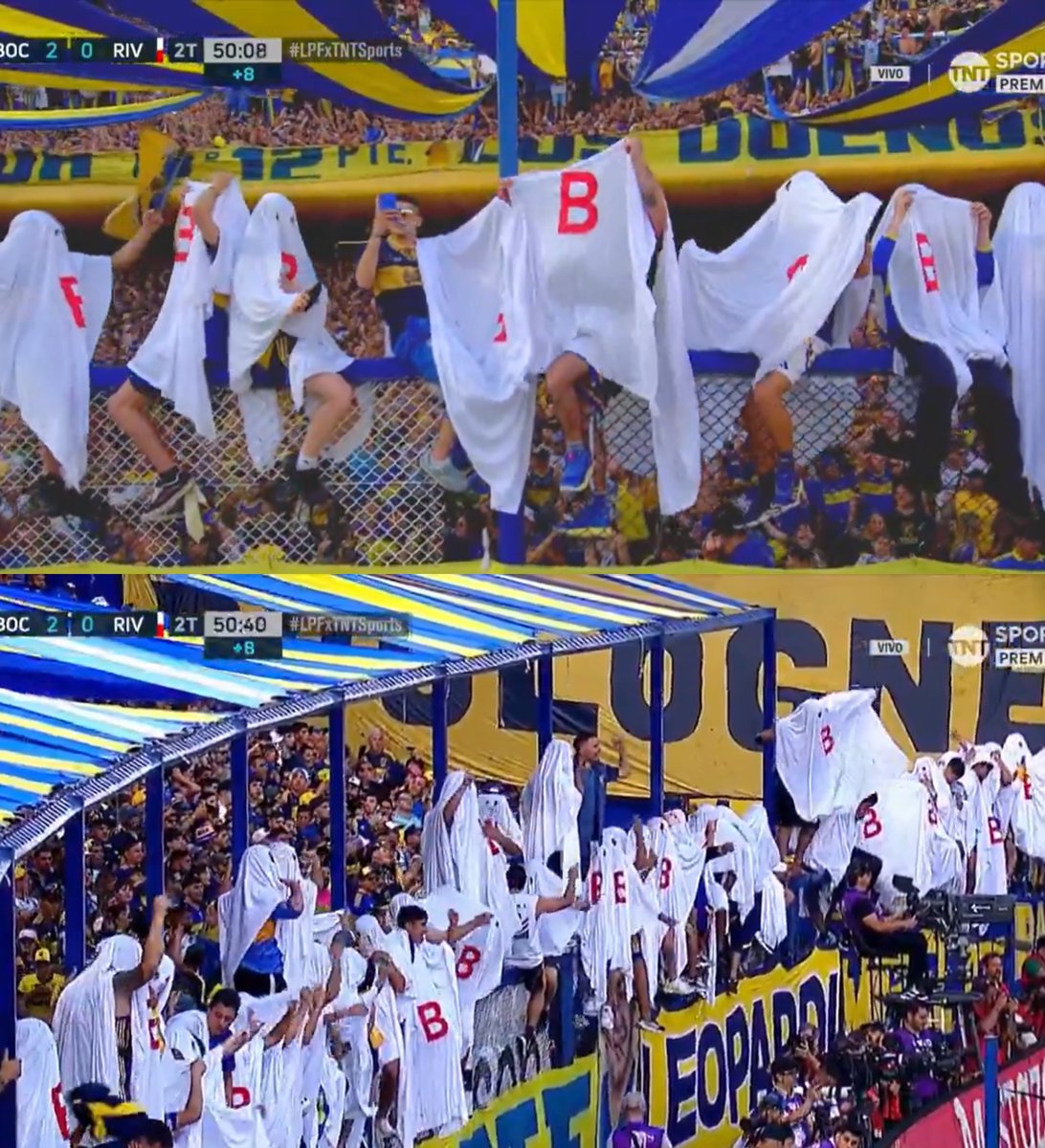 🔥🇦🇷 El festejo de la hinchada de Boca en el Superclásico.