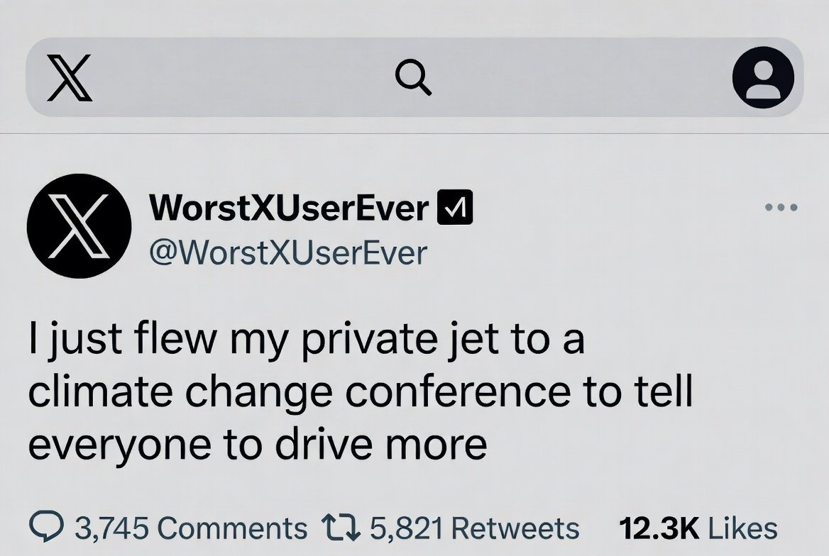 Fake post screenshot