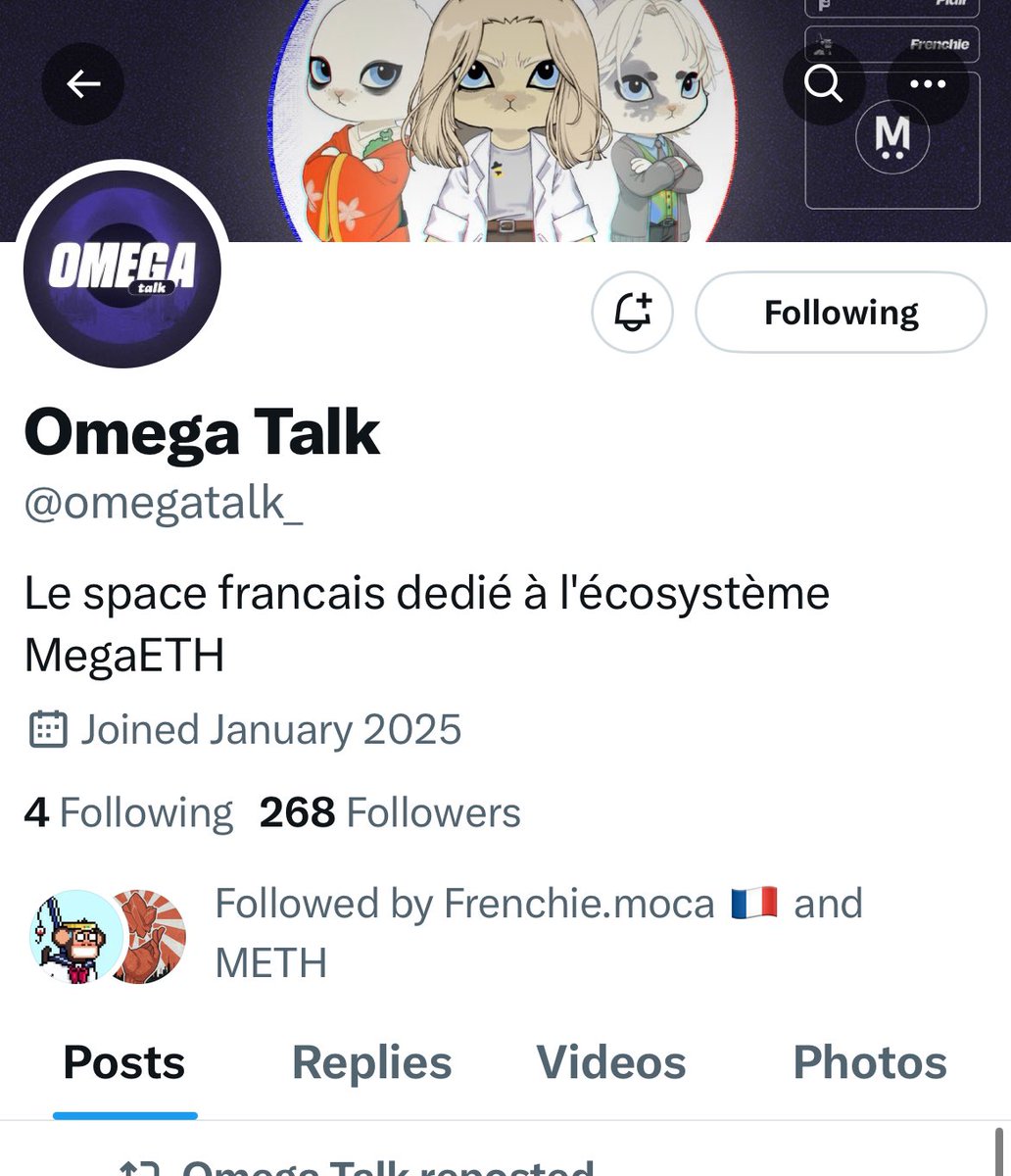 Tweet4More's tweet photo. @HiPiair @smoltalk @omegatalk_ @MethMegaeth Thank Frenchies for this super chouette space about megaeth ! 

0x4651e4e9fb4c36Ee149E10d1639Ab3b3E628E3FA https://t.co/iEjkEHG96q