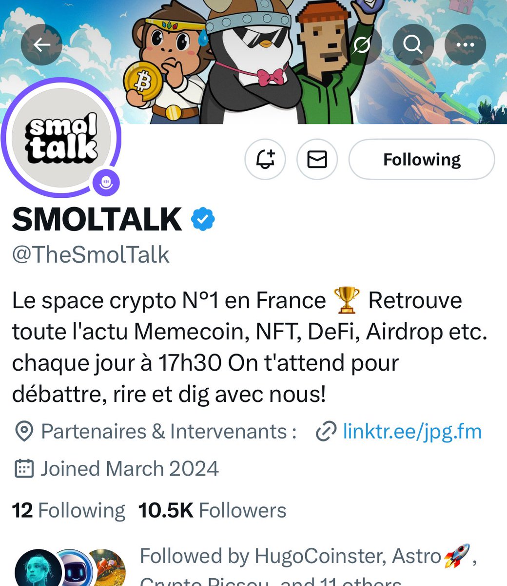 Tweet4More's tweet photo. @HiPiair @smoltalk @omegatalk_ @MethMegaeth Thank Frenchies for this super chouette space about megaeth ! 

0x4651e4e9fb4c36Ee149E10d1639Ab3b3E628E3FA https://t.co/iEjkEHG96q