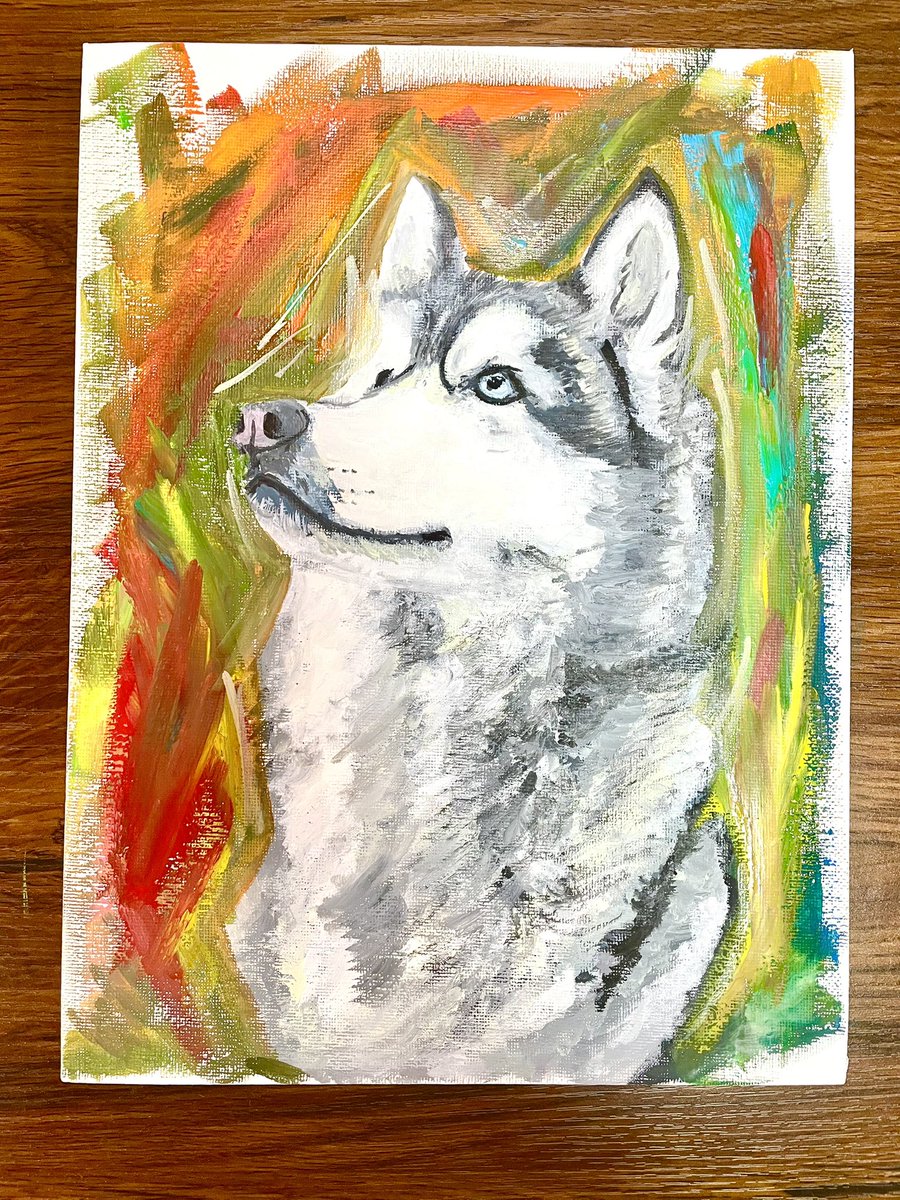 Poji0Nega's tweet image. シベリアン・ハスキー
を描いてみた✍🏻
#絵描きさんと繋がりたい 
#犬好きさんと繋がりたい 
#dogart