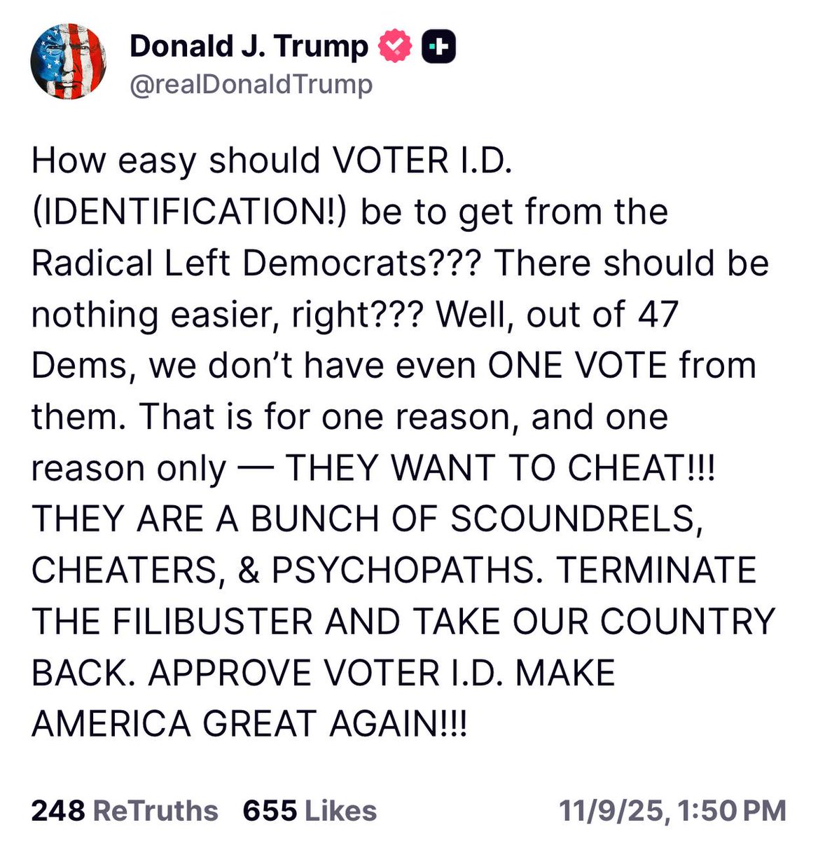 jnottah's tweet image. Tell me President Trump doesn&apos;t nail this fact 🔥
The corrupt criminal left can&apos;t win an honest election !