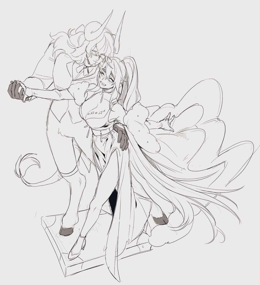 Michiroon's tweet photo. 💫 🐑 
Honne and Deisos

Drawn winch Xankiru 💛 pow! https://t.co/VjpKKUc3EJ