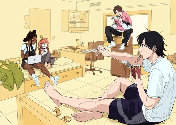 at the dorm