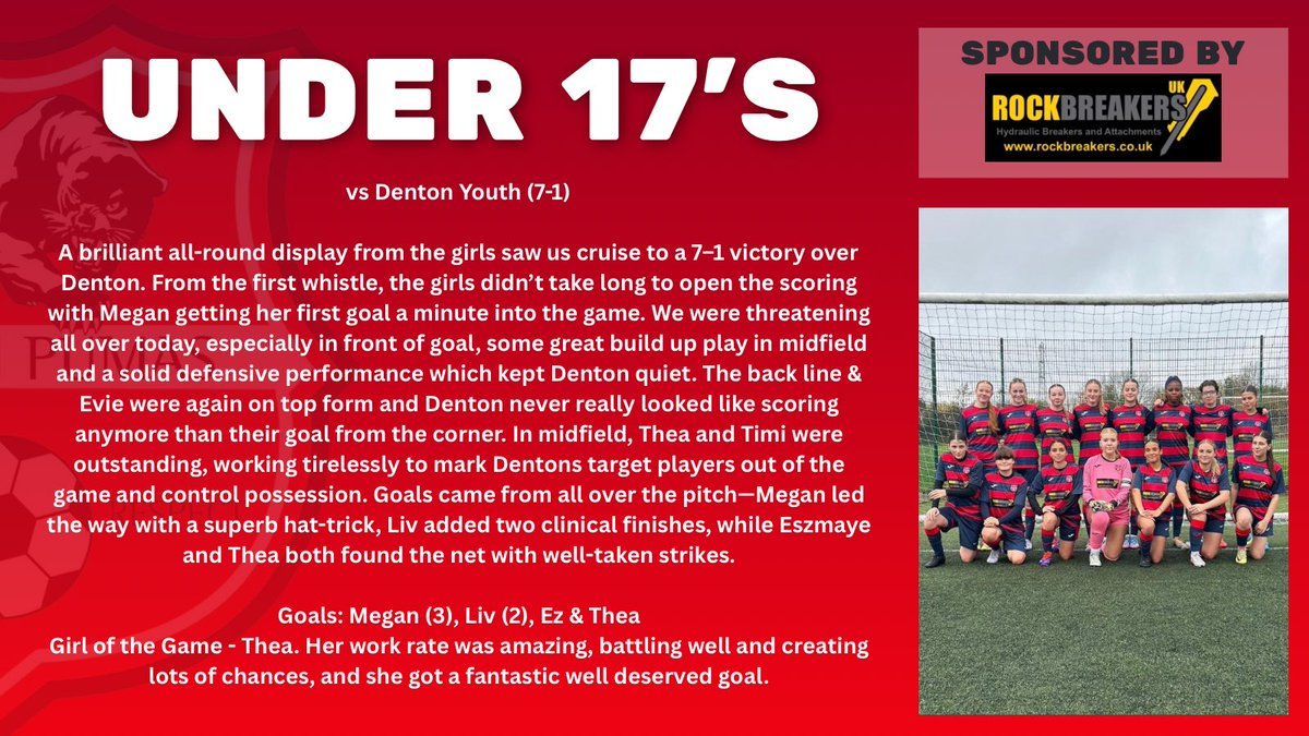 Well done to our teams this weekend ⚽️💙❤️